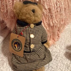 Boyds Bears Teddy Bear with checkered dress and hat